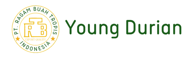 Young Durian logo, a premium frozen durian brand by PT. Ragam Buah Tropis, Indonesia, labeled Export Quality